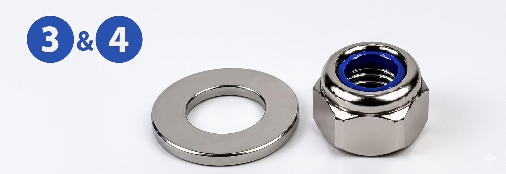 Travamento Seguro: Arruela Inox e Porca Travante M5 Parlock